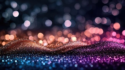 Aufkleber - Glitter abstract background concept. Abstract design featuring colorful bokeh lights and shimmering textures.