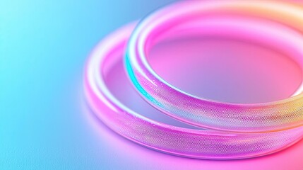 Poster - Neon abstract background idea. Abstract glowing rings create a visually stunning and vibrant effect.