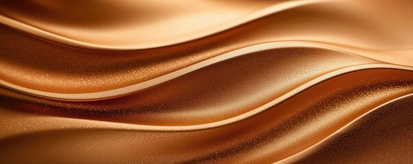 Aufkleber - Glitter abstract background concept. Beautiful wavy texture of golden brown fabric creating a luxurious appearance.