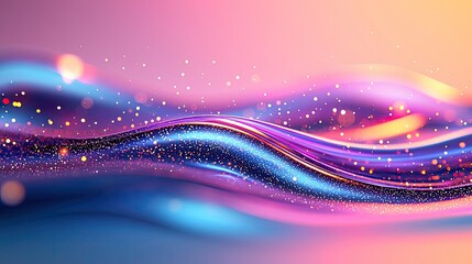 Poster - Glitter abstract background concept. Vibrant abstract waves of color and light create a dynamic visual experience.