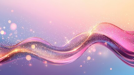 Aufkleber - Glitter abstract background concept. Abstract wave design with sparkling colors and soft gradients for creative projects.