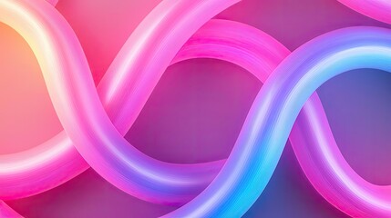 Aufkleber - Neon abstract background idea. Colorful abstract waves in pink and blue create a vibrant visual effect.