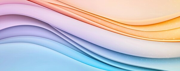 Poster - Glitter abstract background concept. Elegant wave patterns in pastel colors creating calming visual effects.