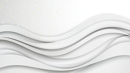 Poster - Glitter abstract background concept. Elegant abstract waves design in soft white tones for modern creative projects.