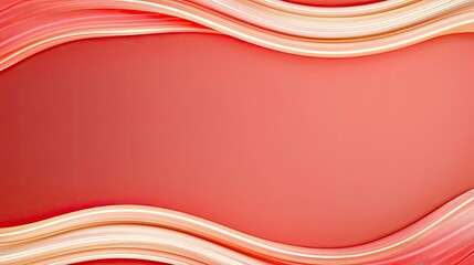 Poster - Neon abstract background idea. Abstract background with smooth waves in shades of red and cream.