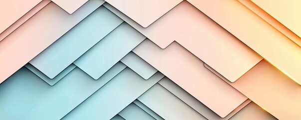 Poster - Pastel abstract background idea. Abstract layered background with soft pastel colors creating a modern design aesthetic.