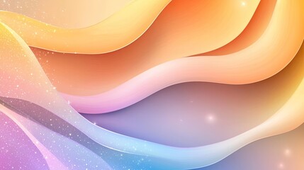 Poster - Glitter abstract background concept. Abstract waves in pastel colors creating a dynamic and soothing visual background.