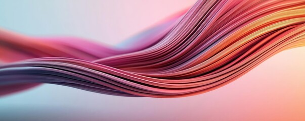 Poster - Pastel abstract background idea. A colorful wave of lines creating an abstract and dynamic visual experience.