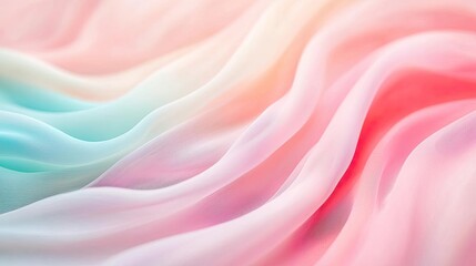 Poster - Pastel abstract background idea. Soft pastel fabric waves creating a serene and dreamy ambiance for creative projects.