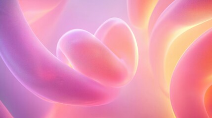 Poster - Pastel abstract background idea. Abstract swirl shapes in vibrant pastel colors create a mesmerizing visual experience.