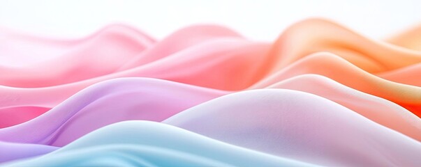 Poster - Pastel abstract background idea. Soft flowing waves in pastel colors create a serene and calming visual effect.
