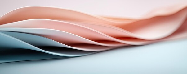 Poster - Pastel abstract background idea. Abstract wave pattern design featuring soft colors and smooth curves.