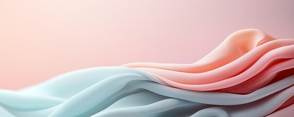 Aufkleber - Pastel abstract background idea. Abstract wave design with soft pastel colors for creative backgrounds.