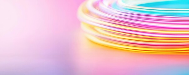 Poster - Neon abstract background idea. Colorful abstract lines create a vibrant and dynamic visual effect for creative projects.