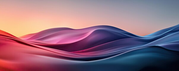 Poster - Pastel abstract background idea. Vibrant waves of color blend seamlessly, creating a soothing abstract landscape.