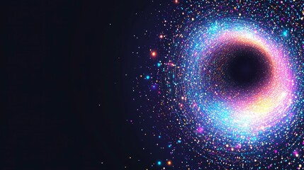 Wall Mural - Exploring cosmic mysteries black hole phenomena space digital art abstract universe scientific concepts