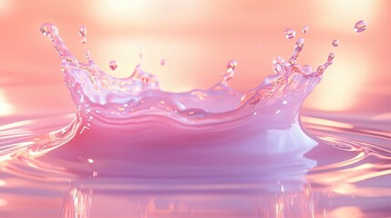 Poster - Splash abstract background concept. Beautiful splash of pink water creating dynamic ripples and captivating reflections.