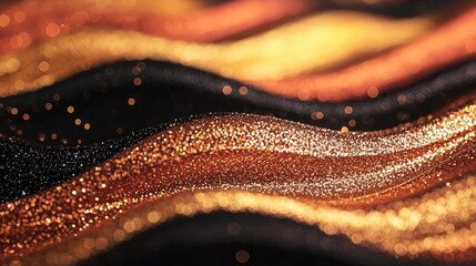 Poster - Glitter abstract background concept. Abstract waves of glittery gold and black create a stunning visual effect.