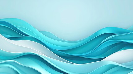 Leinwandbilder - Waves abstract background idea. Abstract waves of blue and white create a calming visual effect in this design.