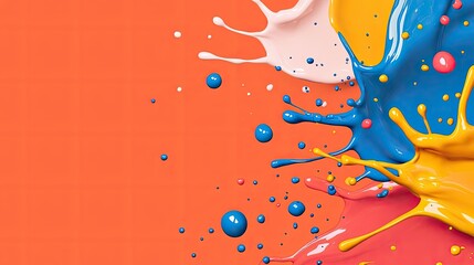 Poster - Splash abstract background concept. Vibrant splash of colorful paint on a bright background, showcasing creativity and energy.