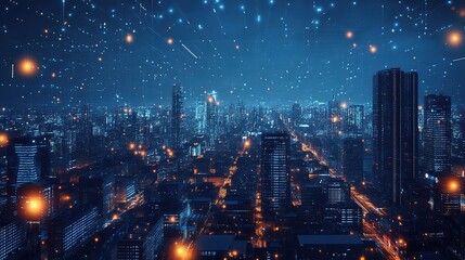Poster - Futuristic Urban Growth Digital Render with Gigapixel Clarity