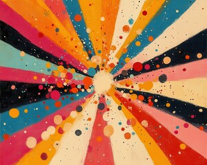 Poster - Bold starburst doodle with playful imperfections, dynamic and cheerful for graphic accents.