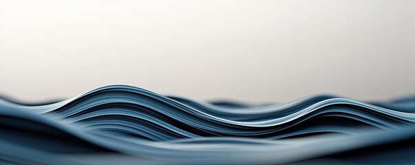 Poster - Waves abstract background idea. A serene view of gentle waves creating a calming atmosphere in tranquil hues.