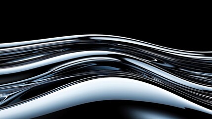 Poster - Metallic abstract background concept. Abstract waves of light reflecting on a smooth surface, captivating and modern aesthetic.