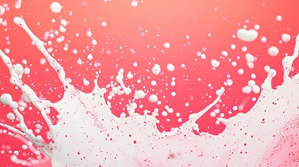Poster - Splash abstract background concept. Vivid splash of liquid against a bright pink background, capturing motion and vibrant colors.
