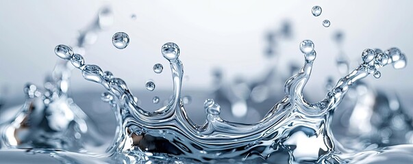 Poster - Splash abstract background concept. A stunning splash of water capturing the beauty and movement of liquid droplets.