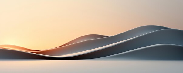 Poster - Waves abstract background idea. Abstract design featuring smooth curves and gentle gradients, evoking tranquility and flow.