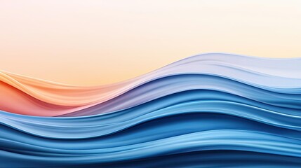 Aufkleber - Waves abstract background idea. Abstract wave patterns in soft hues create a calming visual effect.