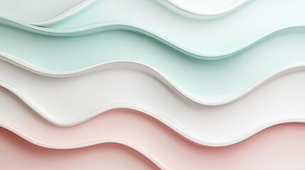 Poster - Waves abstract background idea. Abstract wave pattern in pastel colors creating a soothing and modern visual effect.
