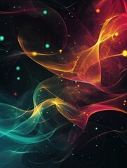 Canvas Print - an abstract illustration of sound waves intertwining with neural pathways, symbolizing the enhanceme