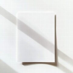 Leinwandbilder - Pristine white sheet of paper with soft shadows on a clean surface during afternoon light. Generative AI