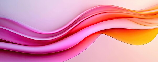 Aufkleber - Smoke abstract background idea. Colorful wave patterns blending smoothly in vibrant shades of pink and orange.