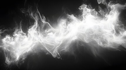 Poster - abstract black and white backgrounds. digital abstract artwork depicting a swirling mass of white sm