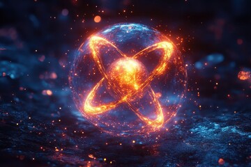 Poster - Exploration of atomic structure with glowing particles in a cosmic environment