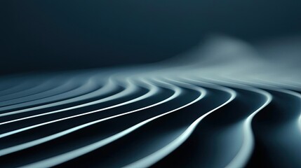 Aufkleber - Smoke abstract background idea. Abstract lines create a wave-like pattern, conveying depth and movement in a dark setting.