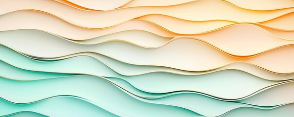 Poster - Soft abstract background idea. Abstract wavy pattern with soft pastel colors creating a calming visual effect.