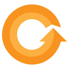 Fototapete - recycle refresh reload symbol 3d vector icon illustration