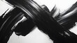 © ainynoer - Abstract Black and White Backgrounds. A dynamic abstract painting featuring bold black brushstrokes on a white background. The artwork showcases energy and movement.