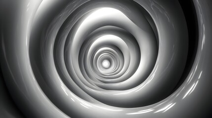 Aufkleber - Abstract Black and White Backgrounds. A captivating image of a spiraling tunnel, rendered in shades of grey, creating an illusion of depth and infinity.