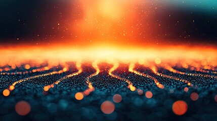 Poster - Smoke abstract background idea. Abstract view of colorful light patterns resembling energy waves on a surface.