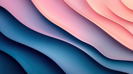 Aufkleber - Smoke abstract background idea. Vibrant abstract waves in pink, blue, and peach creating a fluid visual effect.