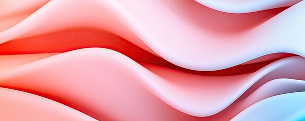 Poster - Smoke abstract background idea. Abstract waves in red and blue tones creating a smooth flowing background design.
