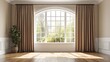 © pongtap - Sunlit living room with elegant curtains modern home interior design