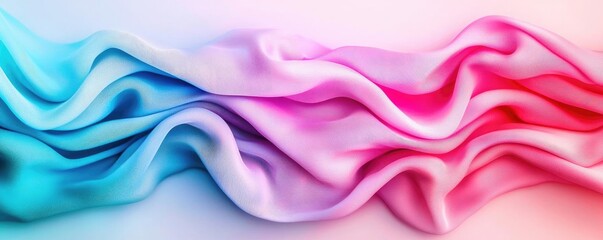 Poster - Soft abstract background idea. Soft flowing fabric with gradient colors creating a serene and elegant visual effect.