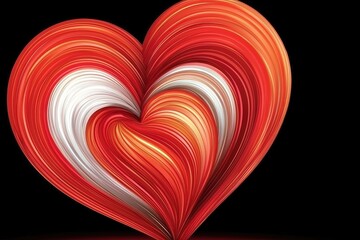 Poster - Artistic heart design abstract setting digital illustration creative environment vibrant colors concept