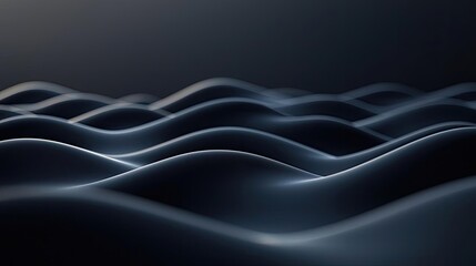 Poster - Smoke abstract background idea. Abstract black waves creating smooth patterns in a minimalist design.